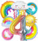 GAROMIA Regenbogen Geburtstagsdeko Mädchen 4 Jahre Regenbogen Geburtstagsdeko Folienballon Wolken Regenbogen Luftballons Folie Ballon Sonne Kindergeburtstag Deko für Mädchen Geburtstag Party