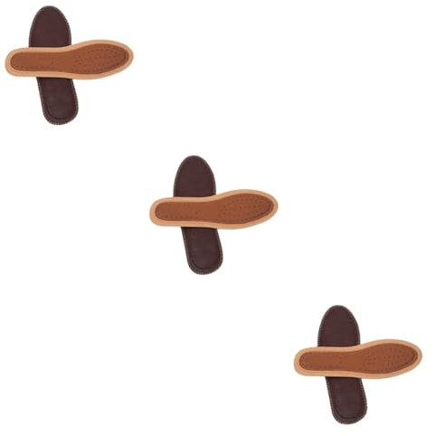 GLEAVI 3 Paar Ergonomische Einlegesohlen Zur Fußgewölbeunterstützung – Schweißdämpfung Einlegesohlen Aus Holzkohle Bequemes Leder Größe 45–46