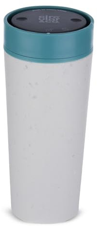 Circular & Co Insulated Reusable Coffee Cup - 16oz/454ml - Large Travel Mug - 100% Leakproof & Lockable - Push Top, One Hand Open, 360 Drinking Coffee Tumbler - Recyclable - BPA Free, Dishwasher Safe