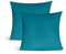 leevitex Kissenbezug | 2er Pack | 100% Baumwolle | Jersey | Kissenbezüge | Seitenschläferkissen | Kissenhülle | Nackenkissenbezug (Petrol/Smaragd Blau, 40 x 40 cm)