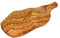 Cleminson Tagliere in legno di ulivo con manico intagliato (50 x 22 cm)