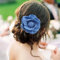TseenYi Pince À Cheveux Fleur De Camélia Tissu Pince À Cheveux Fleur Bleue Pince À Cheveux Fleur Bleue Broche Fleur De Boho Broche De Mariage Pince À Tête Bijou Pour Femme