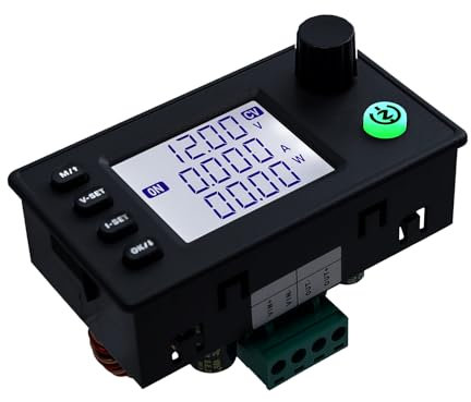 Buck Boost Transformador de voltaje, CC 6-36 V a CC 0,5-36 V, 40 W, 4,5 A, fuente de alimentación ajustable, módulo de alimentación con pantalla LCD, protección variable