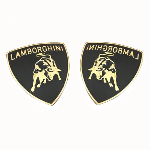CXFFB 2 Stück Auto 3D Metall Emblem Aufkleber für Lamborghini Gallardo Aventador Huracan Urus Hinten Stamm Abzeichen Dekor Zubehör