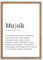 ARTFAVES® Poster Definition Musik | Worterklärung Duden Lexikon Wanddeko Wandbild Spruch als Geschenk | mit Rahmen Holz Eiche | 30 x 40 cm