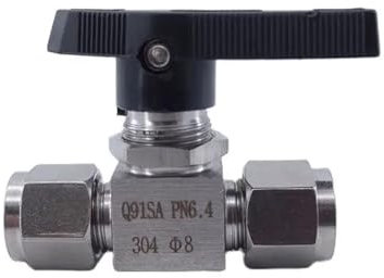 Kugelhahn 6 8 10 12 mm 1/8 1/4 3/8 1/2 Rohr Edelstahl 304 316 Hochdruck-Temperaturkartensatz Kugelhahn 1St(3mm,304)