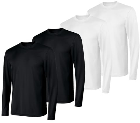 Hanes Men's Long Sleeve Cool Dri T-Shirt UPF 50+ (Pack of 2)