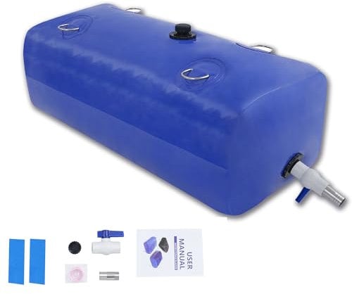 Tanica per acqua pieghevole, 110 l, contenitore per bolle d'acqua con conduttore dell'acqua e anello di trazione, sacco d'acqua portatile per riserva d'acqua di emergenza, all'aperto, casa e