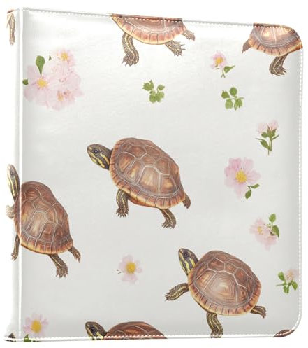Fotoalben, Fotobuch, selbstklebende Seiten, Fotoalben, Buch, Familienalben für Fotos, 15,2 x 20,3 cm, Sweet Eastern Box Turtle Reptile White_3
