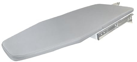 Table à repasser murale extractible – Mini planche à repasser rotative avec housse amovible pour salle de bain, placard, meuble-meuble, tiroir – Design peu encombrant 81 x 31 cm