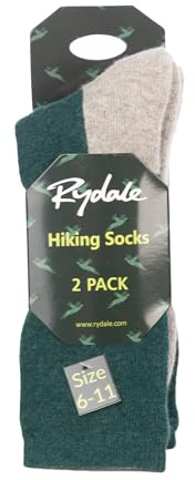 Rydale Thermal Hiking Socks for Men 2 Pack Men's Ankle Sock Warm Wool Blend Cushioned