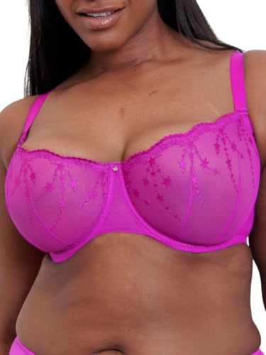 Curvy Kate Stardust Underwired Balcony Bra Womens Lingerie Vivid Violet 34G