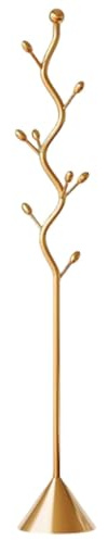 Bananaww Porte-Manteau sur Pied Style Arbre 9 Crochets 175cm Robuste Métal pour Entrée Couloir Chambre Salon Blanc Or Noir