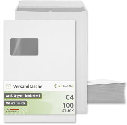 easydruck24de Buste con Finestra C4 Set 100 Autoadesive - az256