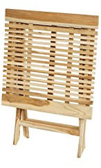 Ploß Outdoor furniture Milford Klapptisch, Eco Teak Natur, 70 x 70 x 75 cm