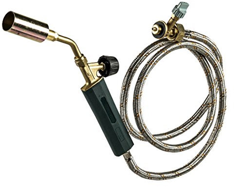 Com Gas 240040 - Soldador con manguera 1,5 m, grifo azul, con boquilla, diametro 20 mm