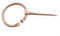 Kleine Wikinger Fibel mit Verzierung, Bronze