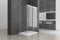 Durovin Bathrooms 1150 x 750mm L Shape Rectangular Frameless Shower Enclosure - Sliding Door - 8mm Safety Clear Glass