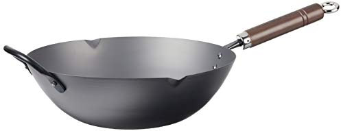 YOSHIKAWA 89917-8 Wok di Pechino in acciaio nero