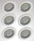 Trango 6er Set 6729-068MOSD LED Einbaustrahler in Chrom-Optik Rund inkl. 6x 5 Watt 3-Stufen dimmbar Ultra Flach LED Modul Leuchtmittel 3000K warmweiß, Einbauleuchte, Deckenstrahler, Deckenleuchte