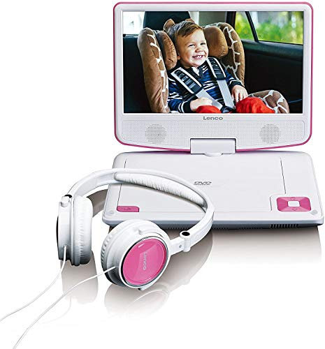 STL Lenco DVP-910 Portable DVD player Cabrio 9Zoll Schwarz - Pink