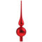 com-four® Christbaumspitze in rot matt, Weihnachtsbaumspitze aus echtem Glas für Weihnachten, Tannenbaumspitze für Ihren Christbaum, 28 cm