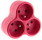 Multiprise triplite triangulaire 16A - rouge - Zenitech