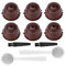 Lot de 6 capsules de café réutilisables rechargeables pour machine Nescafé Dolce Gusto, compatibles avec tous les modèles Dolce Gusto/Circolo Genio/Melody (Marron)