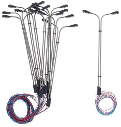 Sharplace 10 pcs Laternenpfahl Straßenlaterne Straßenlampe Garten Lampen für Eisenbahn - 1: 150