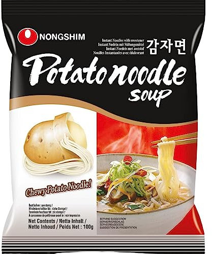 Nong Shim Instantnudeln Potato Noodle Soup – Koreanische Suppe mit Kartoffelnudeln - schnelle Zubereitung – 1 x 100g