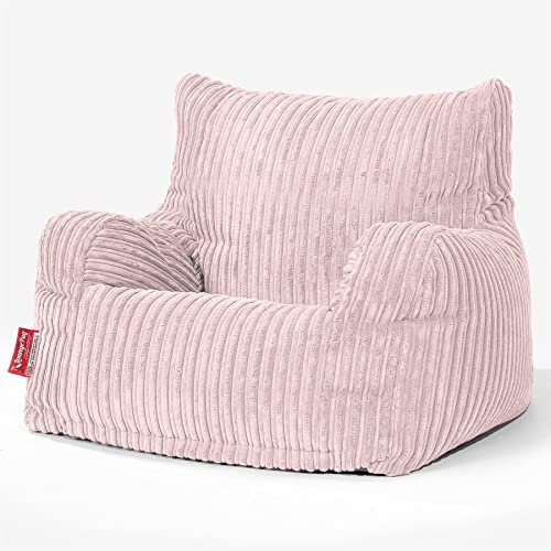 Lounge Pug, Sitzsack Ohrensessel, Cord Rosa