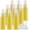 TIANZD 12 Pieces 50ml 1.7 oz Lightproof Yellow Spray Bottles Plastic Fine Mist Spray Bottles Refillable Bottle for Cosmetic Perfume Cleaning, Travel with 1x Funnels