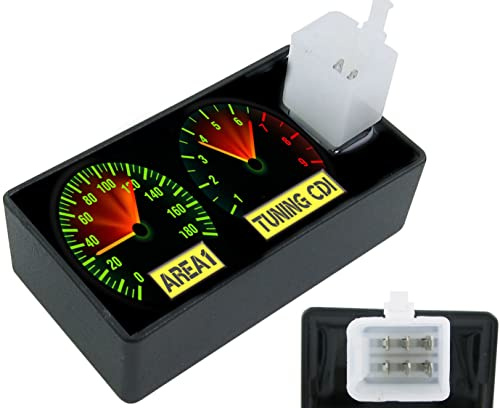 Area1 Tuning CDI Zündbox 6 Pins für 50ccm China 4Takt GY6 Kompatibel mit ATU Explorer Adly Baotian Benzhou Flex Tech Jonway Keeway Luxxon Lingben Rivero Yiying Benero Baja (139QMB/QMA/BT49/50QT)