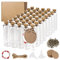 CLTPY 40 Stück 20ml Reagenzglas mit Korken, Reagenzgläser mit Korken, Glas Reagenzgläser für Blumen, Glasröhrchen, Kleine Glasflaschen zum Befüllen für Gastgeschenke Hochzeit Party, Ø22mm x 80mm