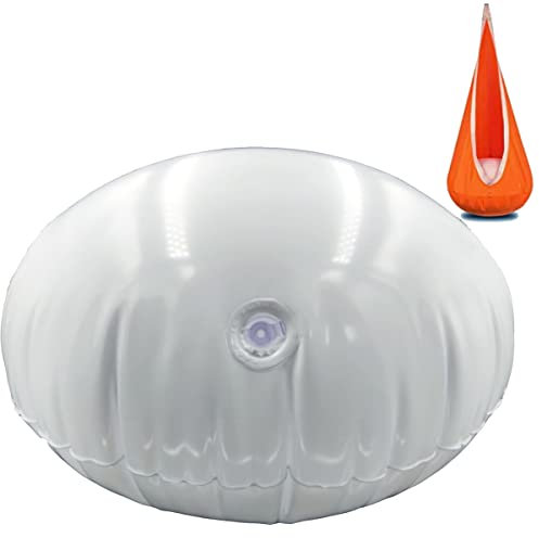 VkerQerd Kids Swing Hammock Pod Chair Replacement Inflatable Cushion, 27.5 in Swing Hammock Pod Chair Thickened PVC Inflatable Cushions (White)