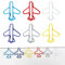 102 Stück Büroklammern,Flugzeug-Form Metall Vinyl Paper Clips Lesezeichen Bunt Kreative Büroklammer lustig Bürobedarf für Buch Foto Memo Poster Kinder Schüler