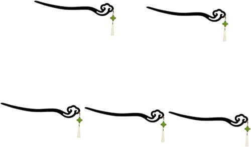 Épingles à cheveux , Pinces à cheveux for femmes , 5 pcs Cheveux Gland Bâton Accessoires Chignon En Bois Jade Chinois Brioches Baguettes Bois Femmes Hommes Baguettes Classique for Épingle Longue Hanfu
