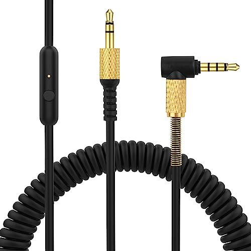Sqrgreat Major 3 Kabel mit Mikrofon, Ersatz für Marshall Major 2 Major 3 Major 4 Monitor II Mid A.N.C Kopfhörer (3,5 mm Stecker, 1,2 m verlängert auf 2,2 m)