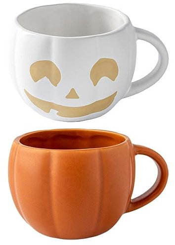 BESTonZON 2 Pièces Tasse De Citrouille En Céramique Verres À Boire Tasse Halloween Décor Tasse En Céramique Citrouille Tasse À Café Halloween Tasse À Boire Céramique Nouveauté Citrouille