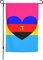 Drapeau De Noël Drapeau De La Fierté Pansexuelle Polyamour Lgbtq 30X45cm Patio Drapeaux Ésistantes À La Décoloration Drapeaux De Pirate Coupe-Vent Et Étancheune Drapeau De Jardin