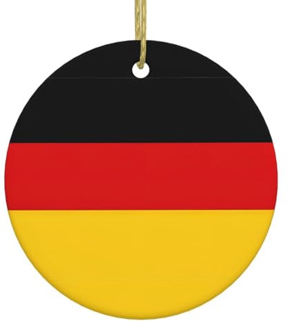 Weihnachtsschmuck, Keramik-Anhänger für Zuhause und Geschäft, Deutschland-Flagge