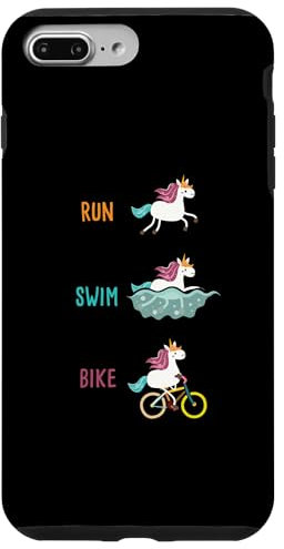 Hülle für iPhone 7 Plus/8 Plus Schwimmen Radfahren Laufen I Einhorn Triathlet I Triathlon