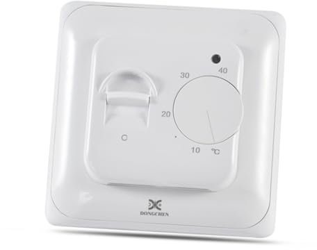 Veemoon 16a Temperaturregler Raumthermostat Mit Externer Ntc-sensorsonde Für Elektroheizung Mechanischer Thermostat Als Raumtemperaturregler Geeignet Für Fußbodenheizungssystem Weiß