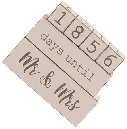 Garneck 6-teiliger Countdown-kalender Vintage-holzblöcke Kalender Für Home Office Schuldekor