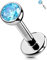OUFER Body Piercing Push In Labret Lippenpiercing Stud Bar Titan Helix Piercing 6/8/10/12mm Theadless Tragus Labret Lip Earring Jewellery 16G Cartilage Earring
