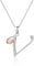 Mesovor 925 Sterling Silver Initial Necklace for Women, Dainty Sterling Silver Letter Cubic Zirconia Necklace Jewelry Gifts for family Mother Sister Wife (Letter-V)