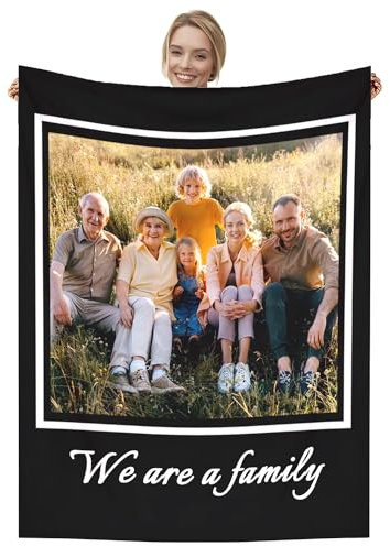 Dmkjdzsw personalisierte Decke mit Foto，Super Weich Mama Decke，Geschenke für Vater, Mutter, Kinder, Haustiere, Freunde oder Paare-A-130 * 150CM