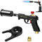TONYFUL Powerful Propane Torch Grill Gun, Sous Vide, Adjustable Flamethrower Fire Gun with Safety Lock, Charcoal Torch Campfire Starter, Culinary Torch for Searing Steak & BBQ(Tank Not Included)