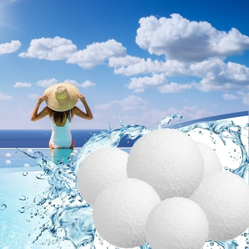 Freesdai Hot Tub Schaumabsorber, Abschäumbälle für Spa, Whirlpool und Poolschaum, Pool Must Haves 2024 Whirlpool-Skimmer, schwimmendes Whirlpool-Reiniger-Zubehör, um Wasser sauber zu halten, Weiß, 7,6