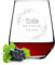 polar-effekt Weinglas elegant 425 ml mit personalisierter Gravur - Glas mit Personalisierung - Geschenk für Freundin und Mutter - originelles Geburtstagsgeschenk